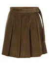 WEEKEND MAX MARA WEEKEND MAX MARA ZUCCA PLEATED VELVET MINISKIRT