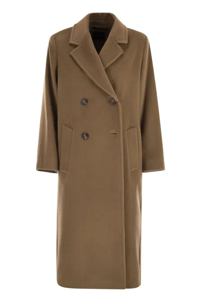Weekend Max Mara Zuzolo Double-breasted Coat In Brown