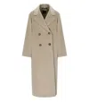 Weekend Max Mara Zufolo Light Beige Double-breasted Coat In Multi