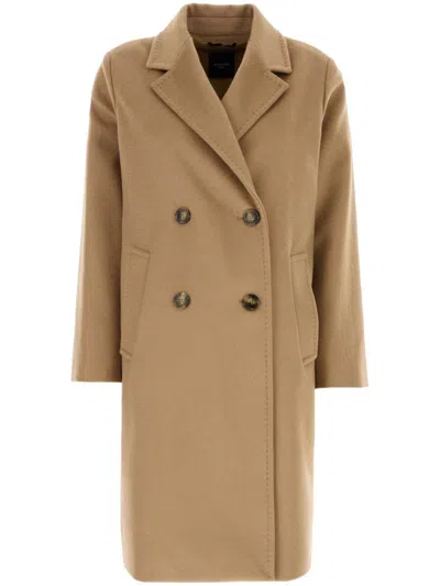 Weekend Max Mara Wool Coats In Classic Style In Brown