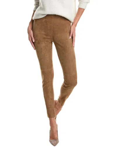 Weekend Maxmara Weekend Max Mara Bahamas Suede Trouser In Brown
