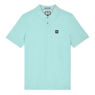 Weekend Offender Caneiros Short-sleeved Polo Shirt (celeste) In Blue