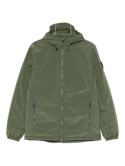 Weekend Offender Patch-detail Hooded Jacket In Green