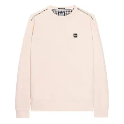 Weekend Offender Vega Crew-neck Sweatshirt (alabaster) In Pink