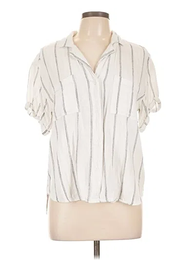 Pre-owned Weekend Short Sleeve Blouse In White