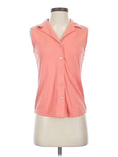 Pre-owned Weekend Sleeveless Button Down Shirt In Orange