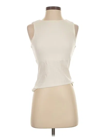 Pre-owned Weekend Sleeveless Top Ivory Halter Neckline Tops In White