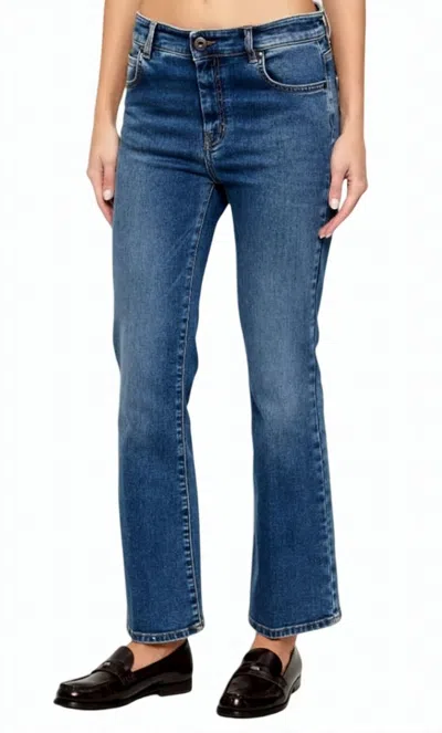 Weekend Stretch Cotton Cropped Denim Jeans In Blue