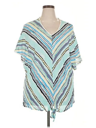 Pre-owned Weekend Suzanne Betro Poncho In Blue
