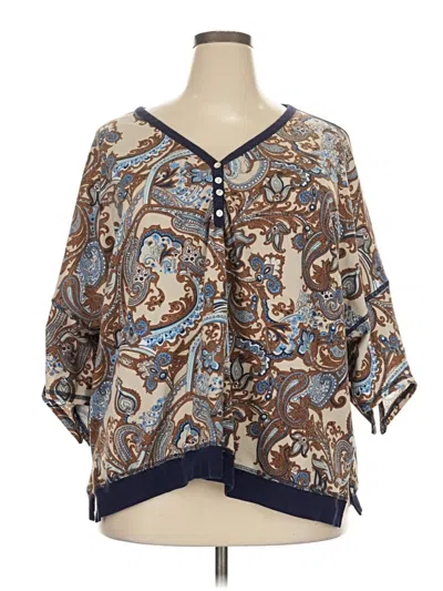 Pre-owned Weekend Suzanne Betro Poncho In Blue
