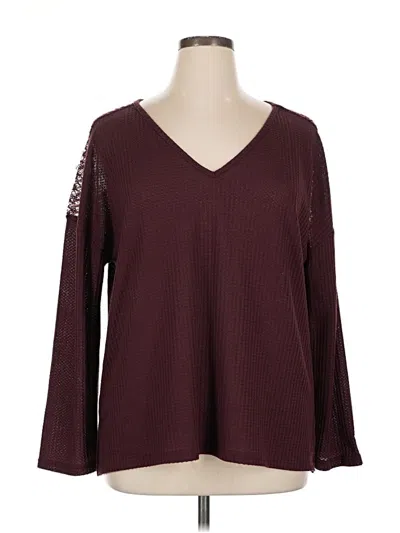 Pre-owned Weekend Suzanne Betro Pullover Sweater In Burgundy