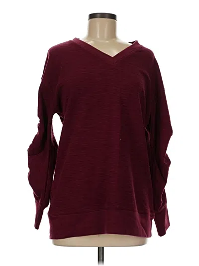 Pre-owned Weekend Suzanne Betro Pullover Sweater In Burgundy