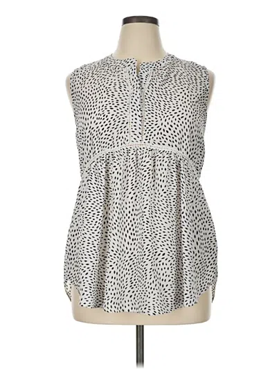 Pre-owned Weekend Suzanne Betro Sleeveless Blouse In Ivory