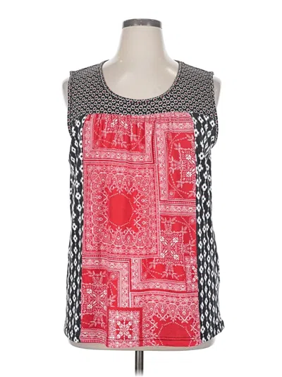 Pre-owned Weekend Suzanne Betro Sleeveless Blouse In Red