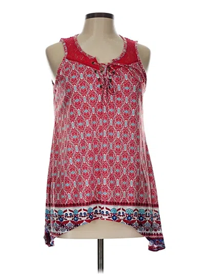 Pre-owned Weekend Tank Top Red Halter Neckline Tops