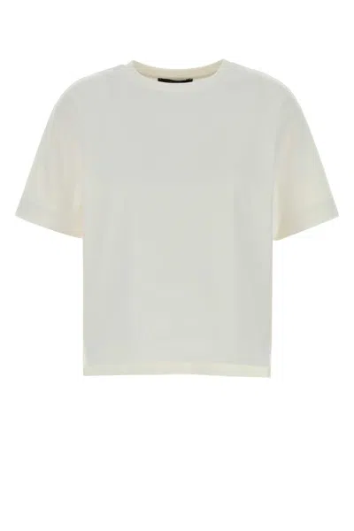 Weekend White Cotton Oversize Multid T Shirt In Neutral