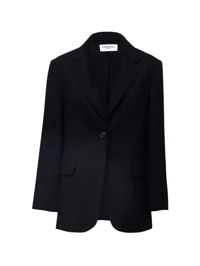 Weekend Wkdasta Tailored Notched Lapel Single-breasted Blazer In Black