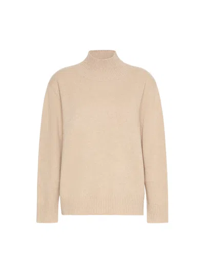 Weekend Wkdelegia Mock Neck Knit Sweater In Brown