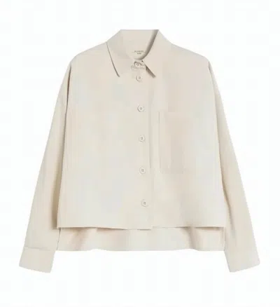 Weekend Wkdradente Cotton Drill Oversized Shirt In Neutral