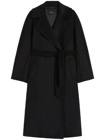 Weekend Wkdresina Black Tie-belt Coat