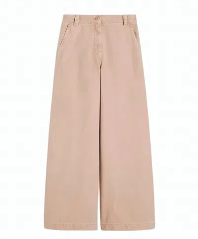 Weekend Wkdskipper Cotton Wide Leg Trousers In Neutral