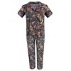 Weekending Women's Short Sleeve Camo Pajama Set In Multi