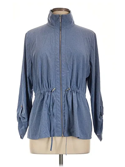 Pre-owned Weekends By Chico's 3/4 Sleeve Blouse In Blue