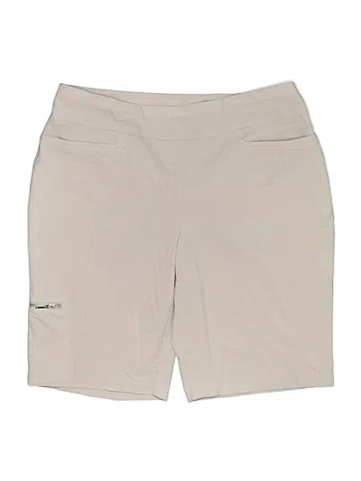 Pre-owned Weekends By Chico's Athletic Shorts In Tan