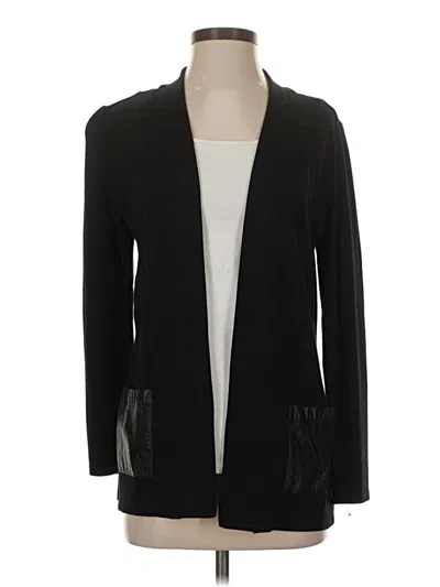 Pre-owned Weekends By Chico's Cardigan Sweater In Black