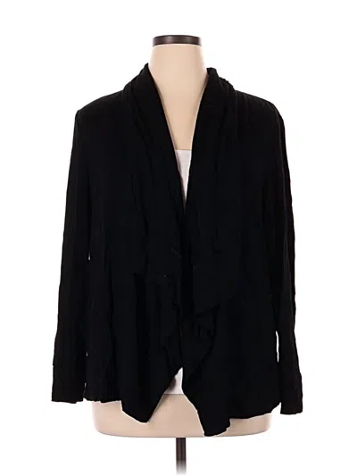 Pre-owned Weekends By Chico's Cardigan Sweater In Black