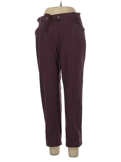 Pre-owned Weekends By Chico's Casual Pants In Burgundy