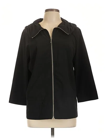 Pre-owned Weekends By Chico's Coat In Black