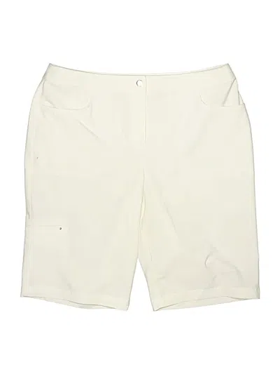 Pre-owned Weekends By Chico's Khaki Shorts In Ivory