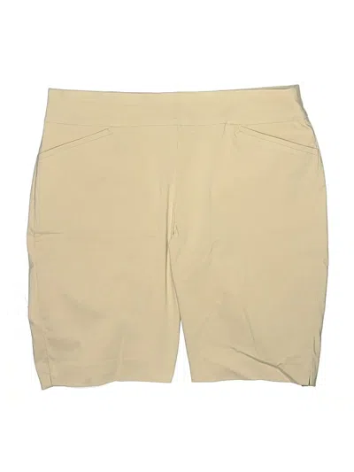 Pre-owned Weekends By Chico's Khaki Shorts In Tan