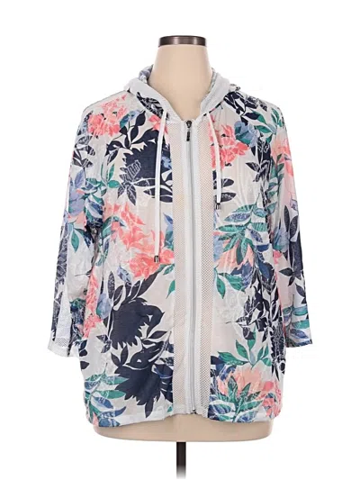 Pre-owned Weekends By Chico's Kimono In White