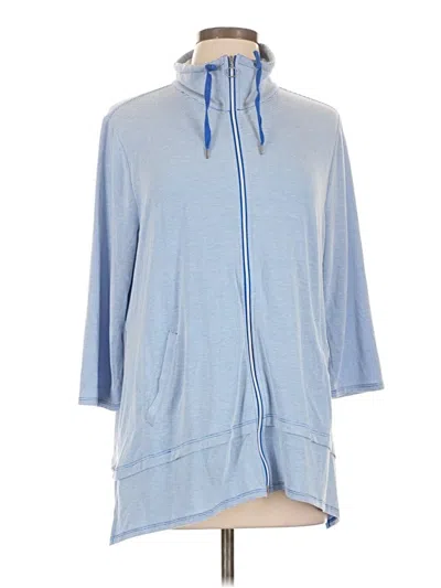Pre-owned Weekends By Chico's Poncho In Blue