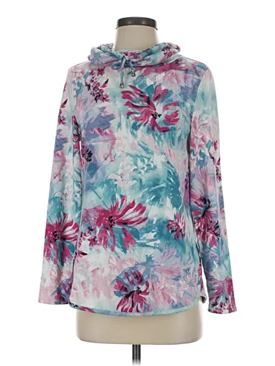 Pre-owned Weekends By Chico's Pullover Hoodie In Blue