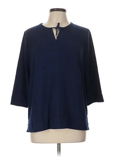 Pre-owned Weekends By Chico's Pullover Sweater In Blue