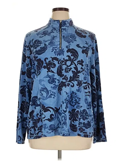 Pre-owned Weekends By Chico's Pullover Sweater In Blue