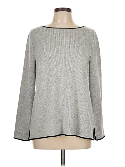 Pre-owned Weekends By Chico's Pullover Sweater In Gray