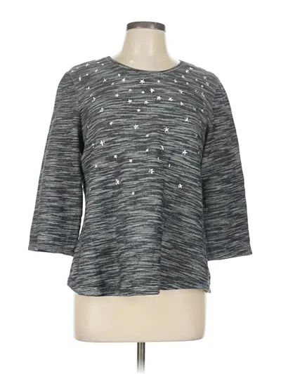 Pre-owned Weekends By Chico's Pullover Sweater In Gray