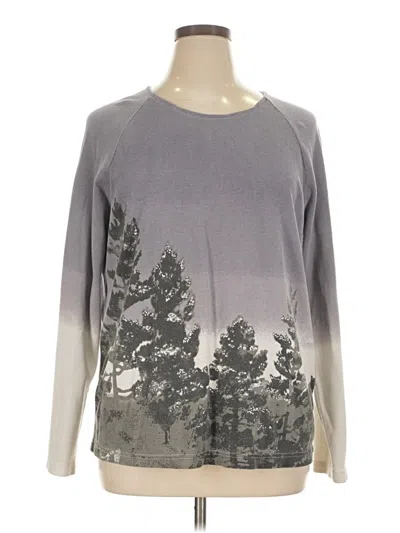 Pre-owned Weekends By Chico's Pullover Sweater In Gray