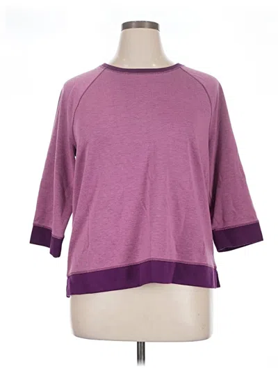 Pre-owned Weekends By Chico's Pullover Sweater In Purple