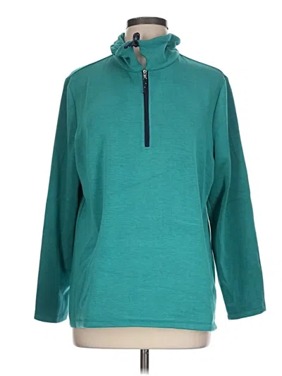 Pre-owned Weekends By Chico's Pullover Sweater In Teal