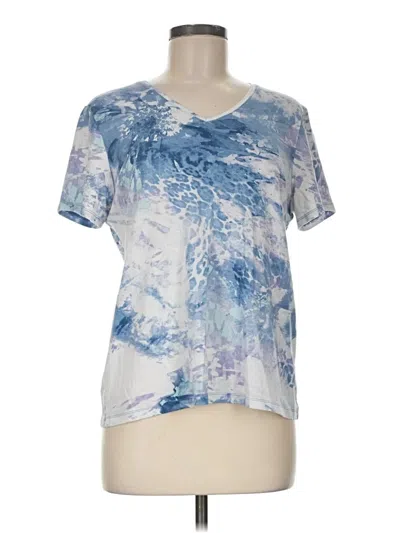 Pre-owned Weekends By Chico's Short Sleeve T-shirt In Blue