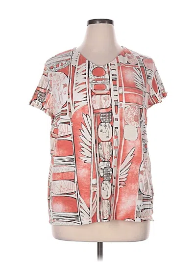 Pre-owned Weekends By Chico's Short Sleeve T-shirt In Red