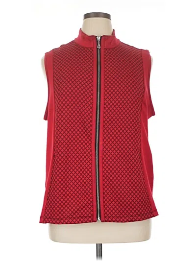 Weekends By Chico's Sweater Vest In Red