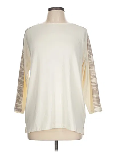 Pre-owned Weekends By Chico's Sweatshirt In Ivory