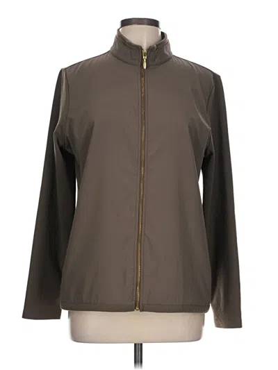 Pre-owned Weekends By Chico's Track Jacket In Brown