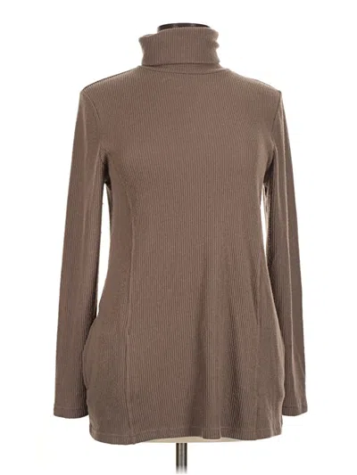 Pre-owned Weekends By Chico's Turtleneck Sweater In Brown